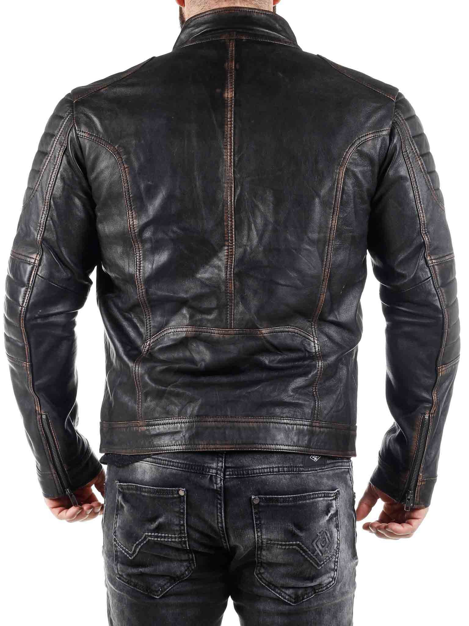 RD Fabriano Skinnjakke - Brun