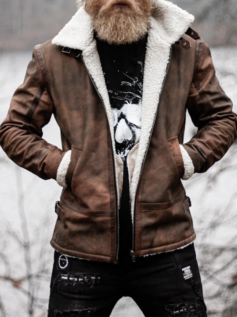 RD Torax Aviator Fôret Skinnjakke - Brun