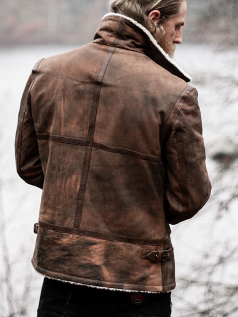 RD Torax Aviator Fôret Skinnjakke - Brun