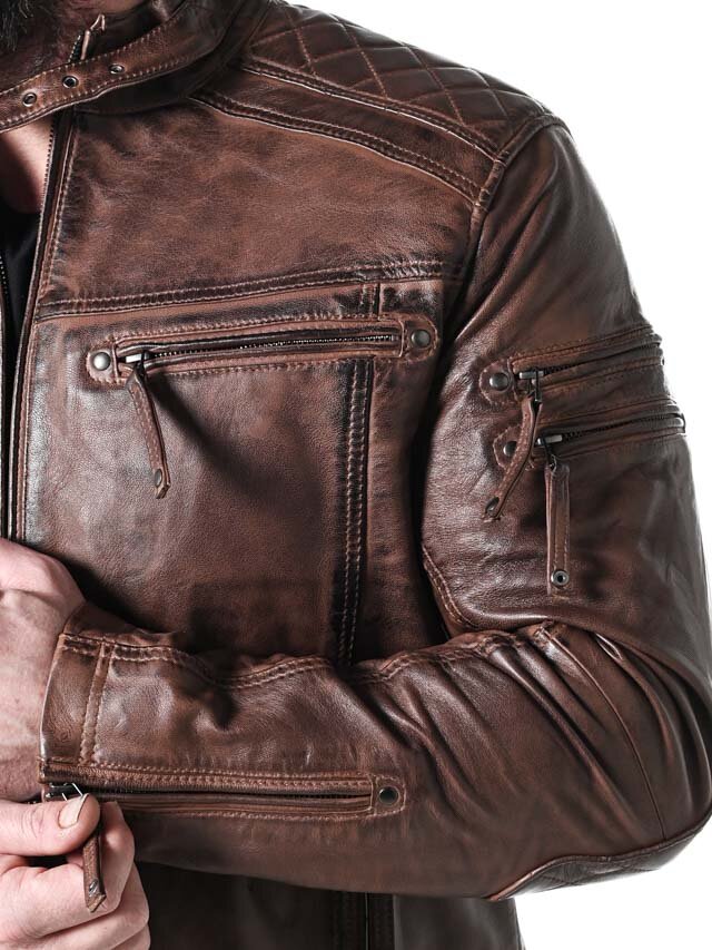 RD Thunder Skinnjakke - Cognac