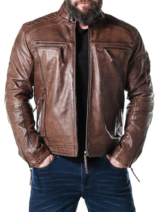 RD Thunder Skinnjakke - Cognac