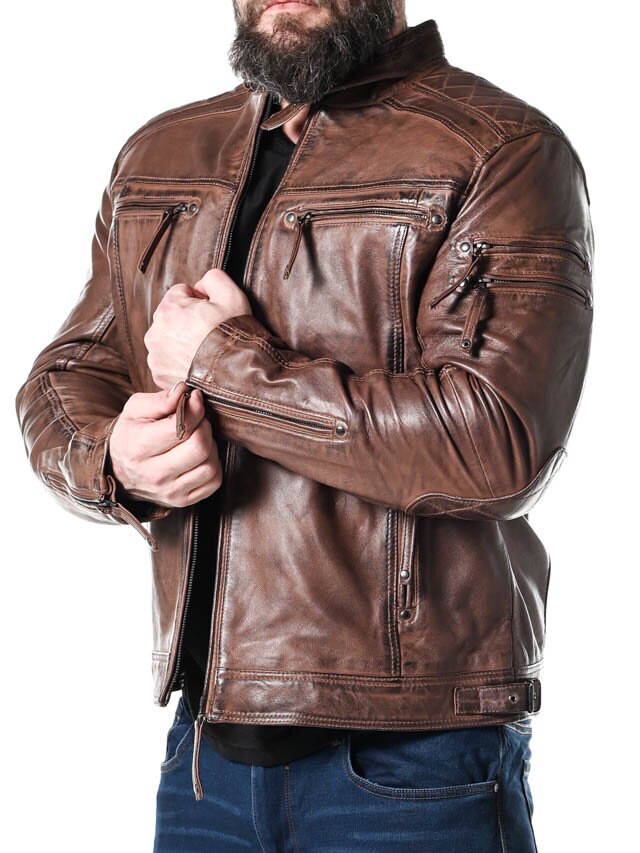 RD Thunder Skinnjakke - Cognac