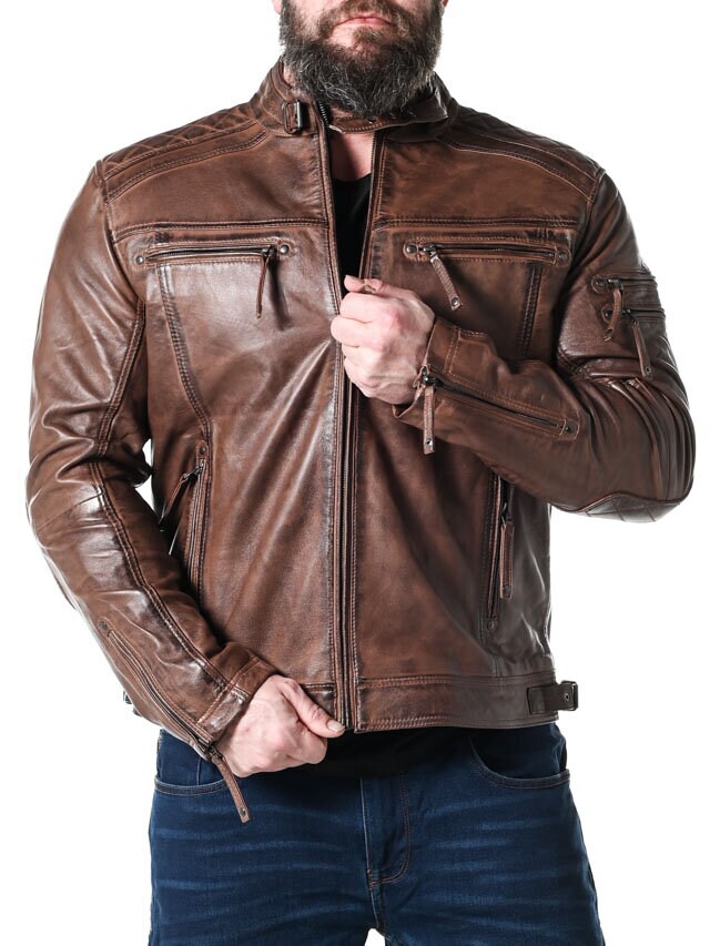 RD Thunder Skinnjakke - Cognac