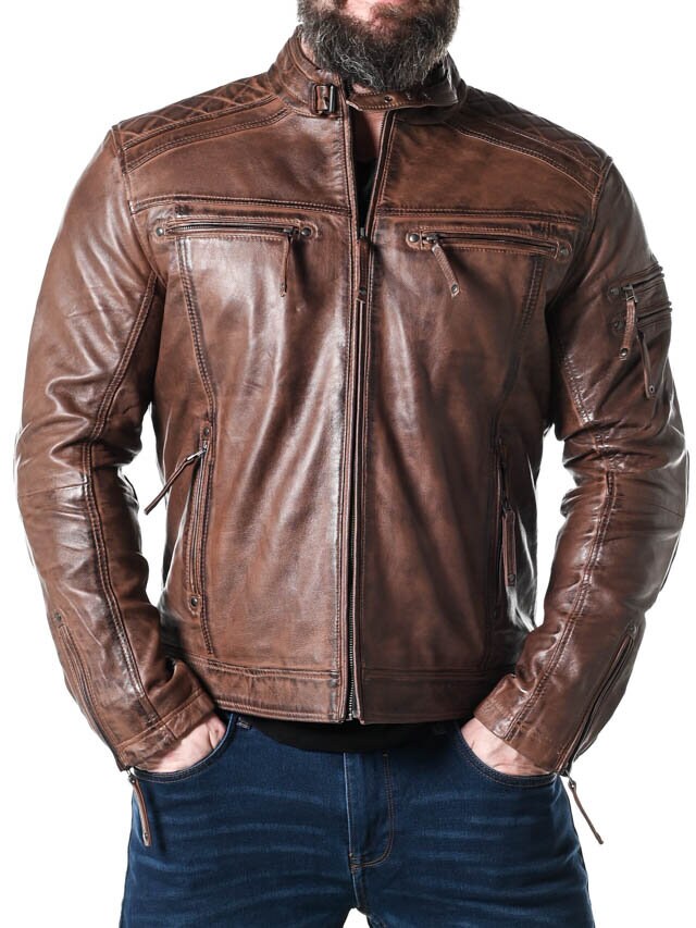 RD Thunder Skinnjakke - Cognac