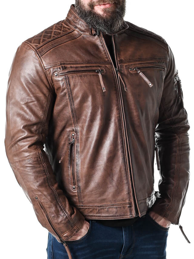 RD Thunder Skinnjakke - Cognac