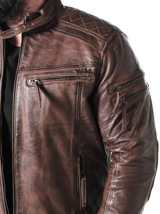 RD Thunder Skinnjakke - Cognac
