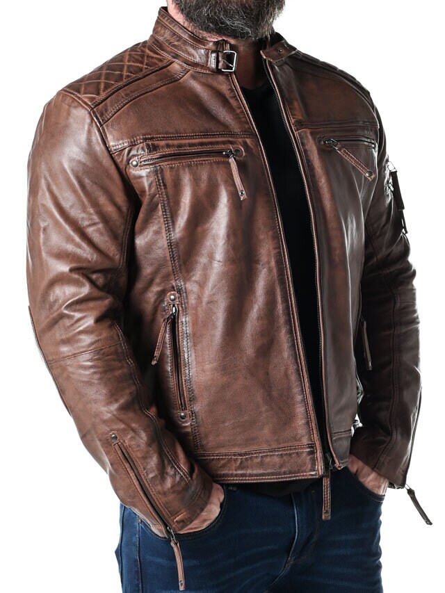 RD Thunder Skinnjakke - Cognac