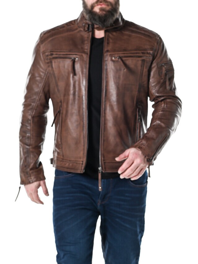 RD Thunder Skinnjakke - Cognac