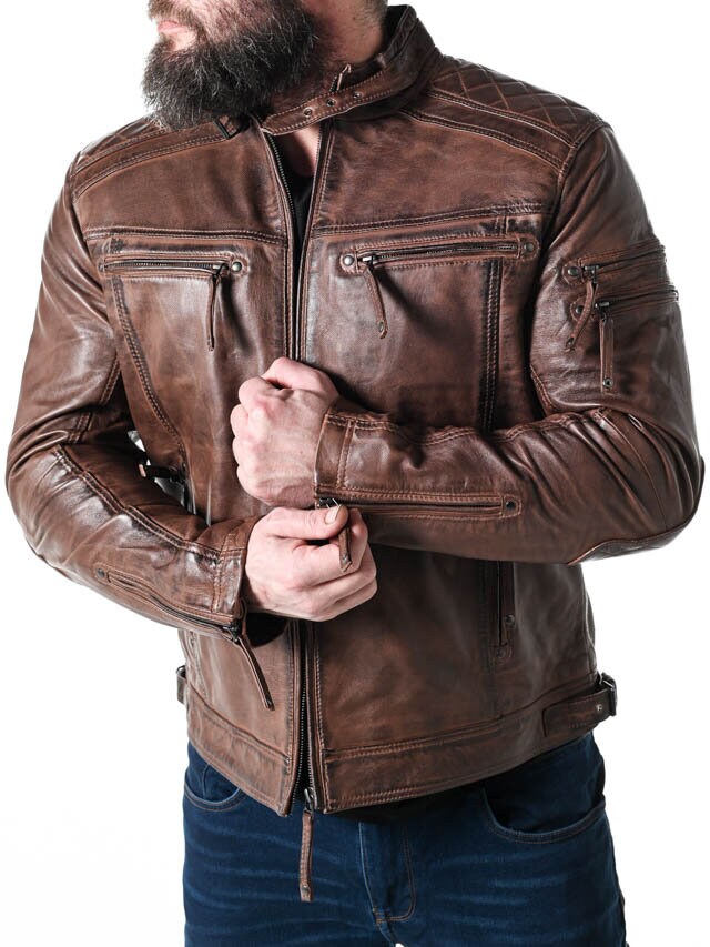 RD Thunder Skinnjakke - Cognac