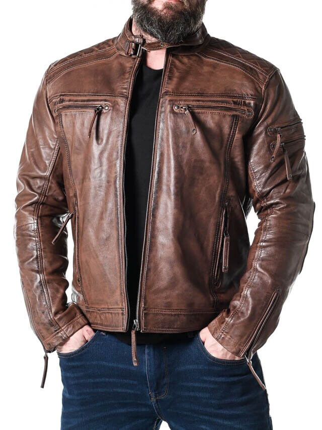 RD Thunder Skinnjakke - Cognac