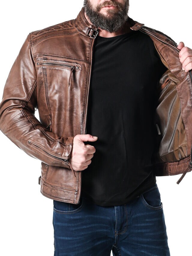 RD Thunder Skinnjakke - Cognac