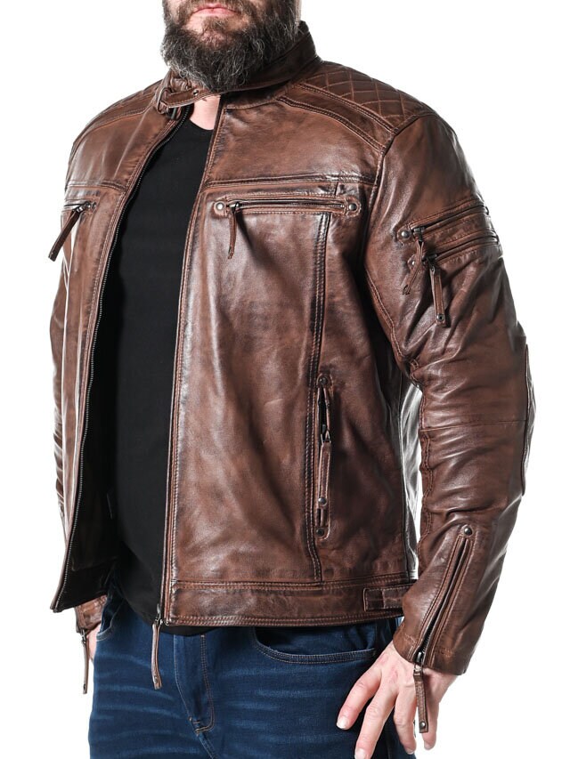 RD Thunder Skinnjakke - Cognac