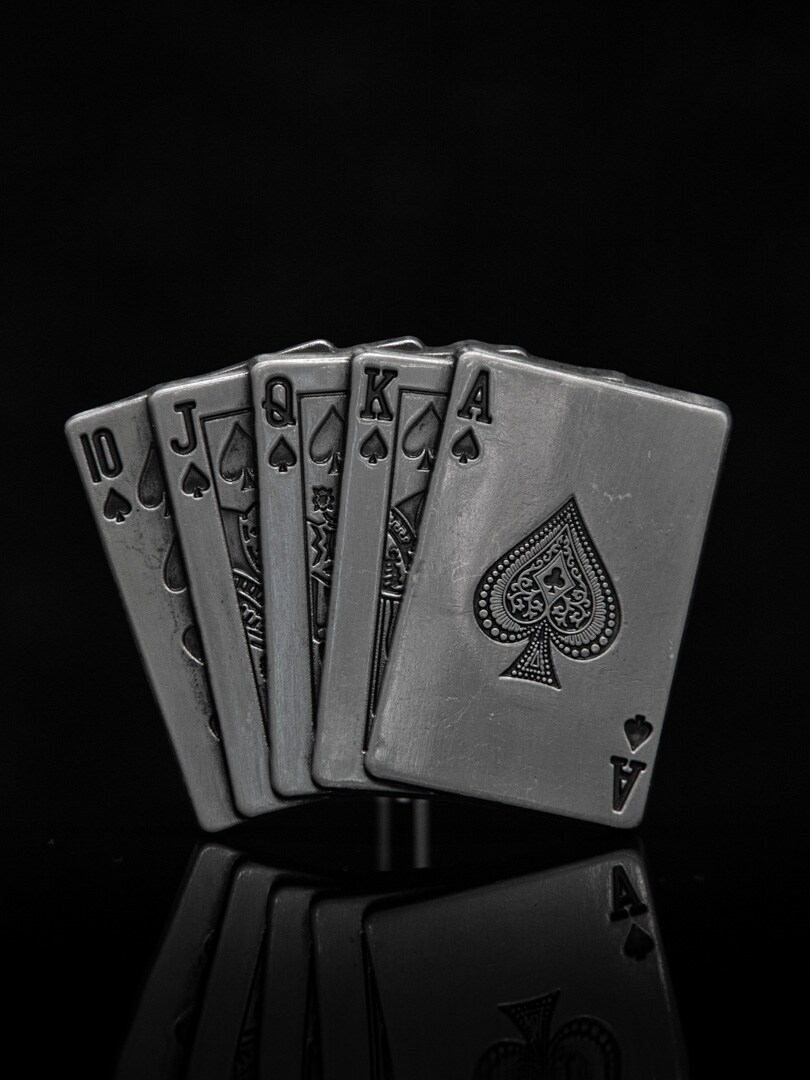 Royal flush Beltespenne - Sølv