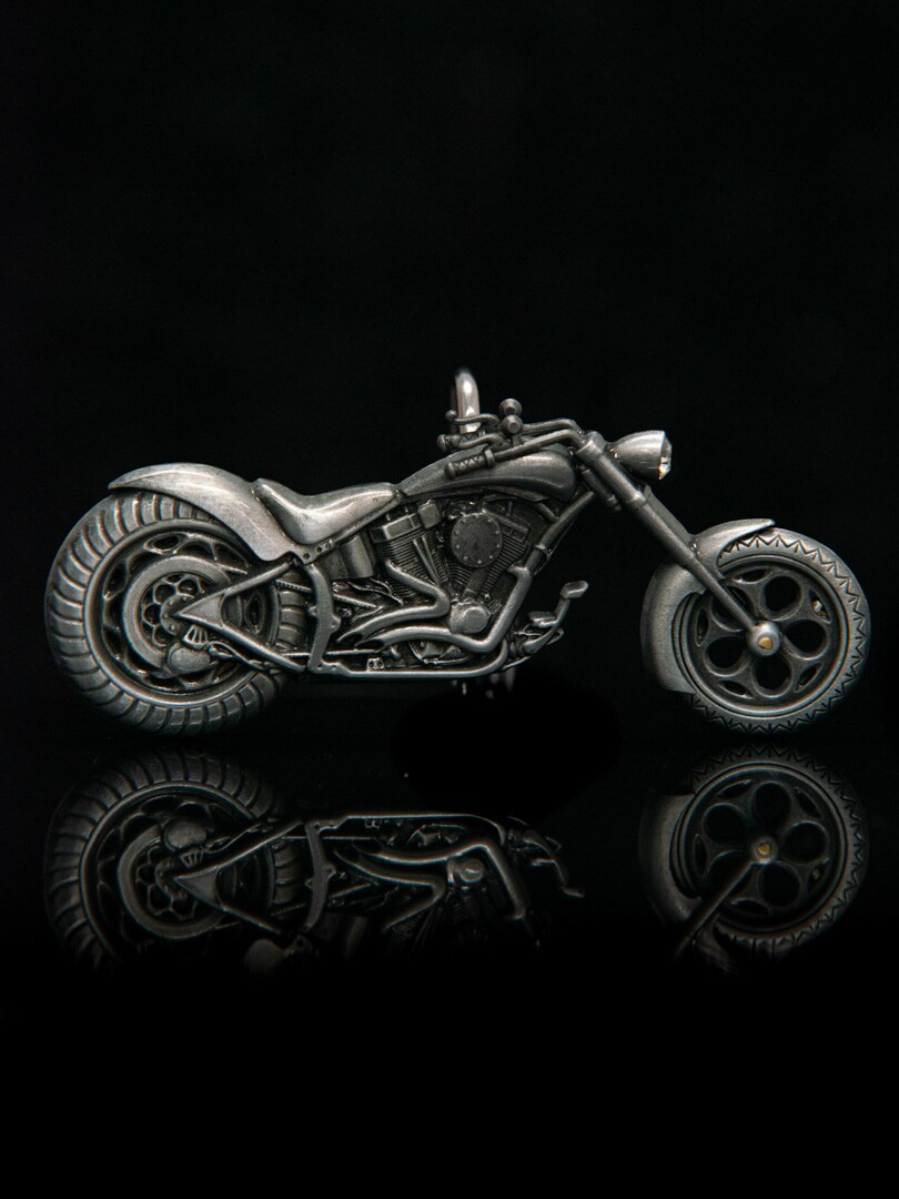 Motorcycle Beltespenne - Sølv