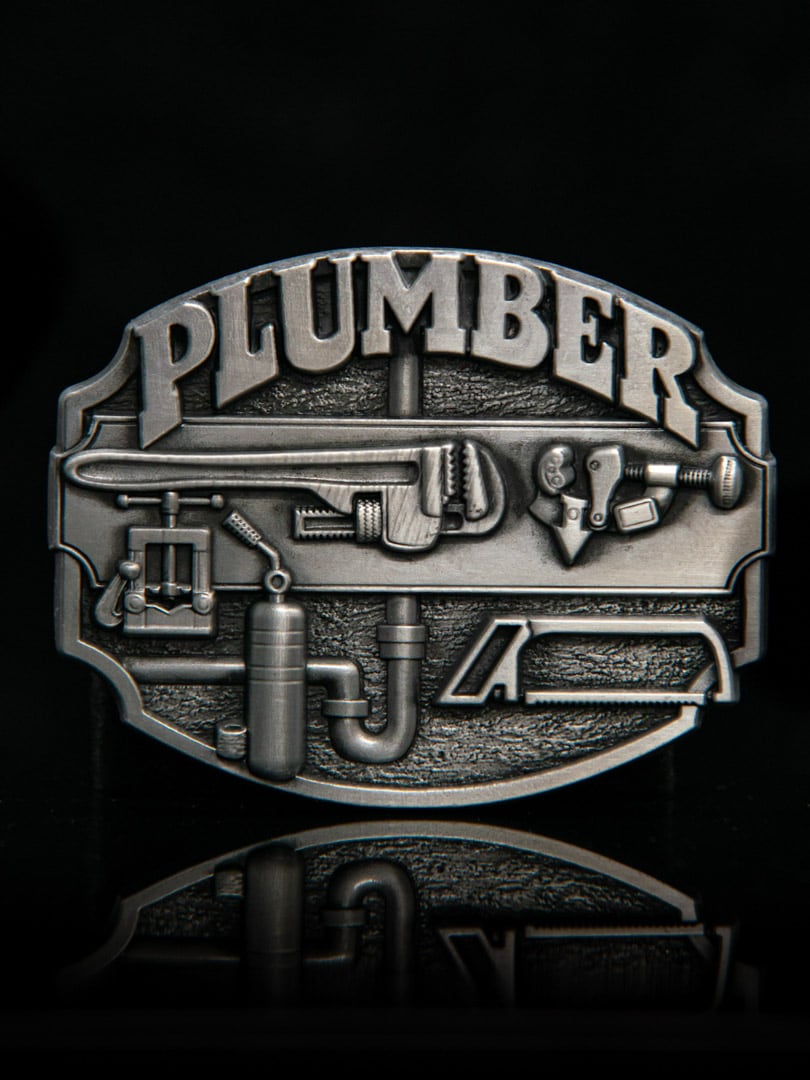 Plumber Rørlegger  Beltespenne - Sølv