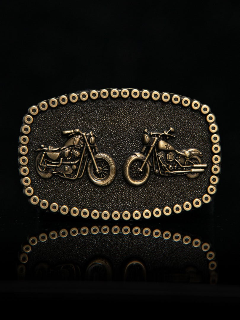 Heavy Chain Motorcycle Beltespenne - Bronze