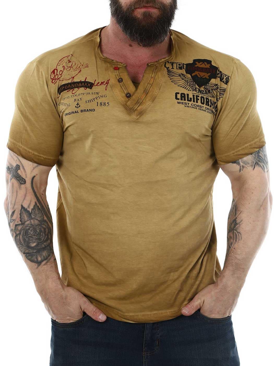 Bay Cipo Baxx T-shirt - beige_1.jpg
