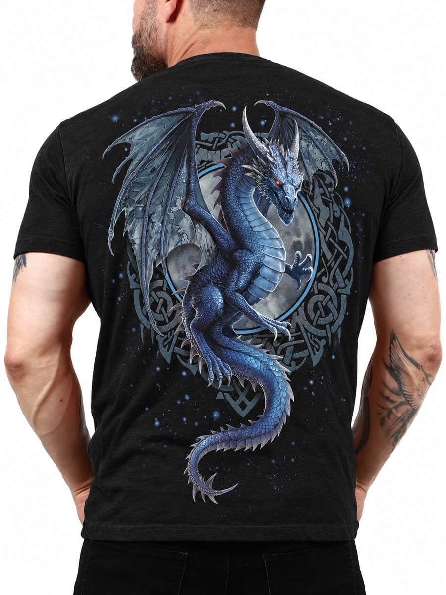 Black Storm Dragon T-shirt back view-2.jpg