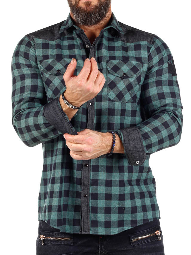 RD Lumberjack Skjorte - Svart/Grønn