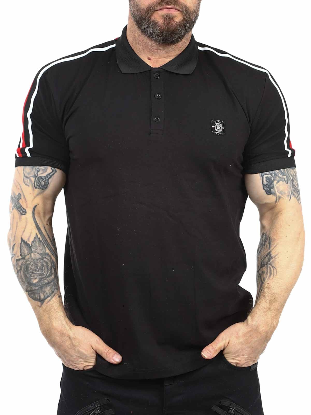 CT801 Cane Cipo Baxx Polo T-shirt  Black_1.jpg