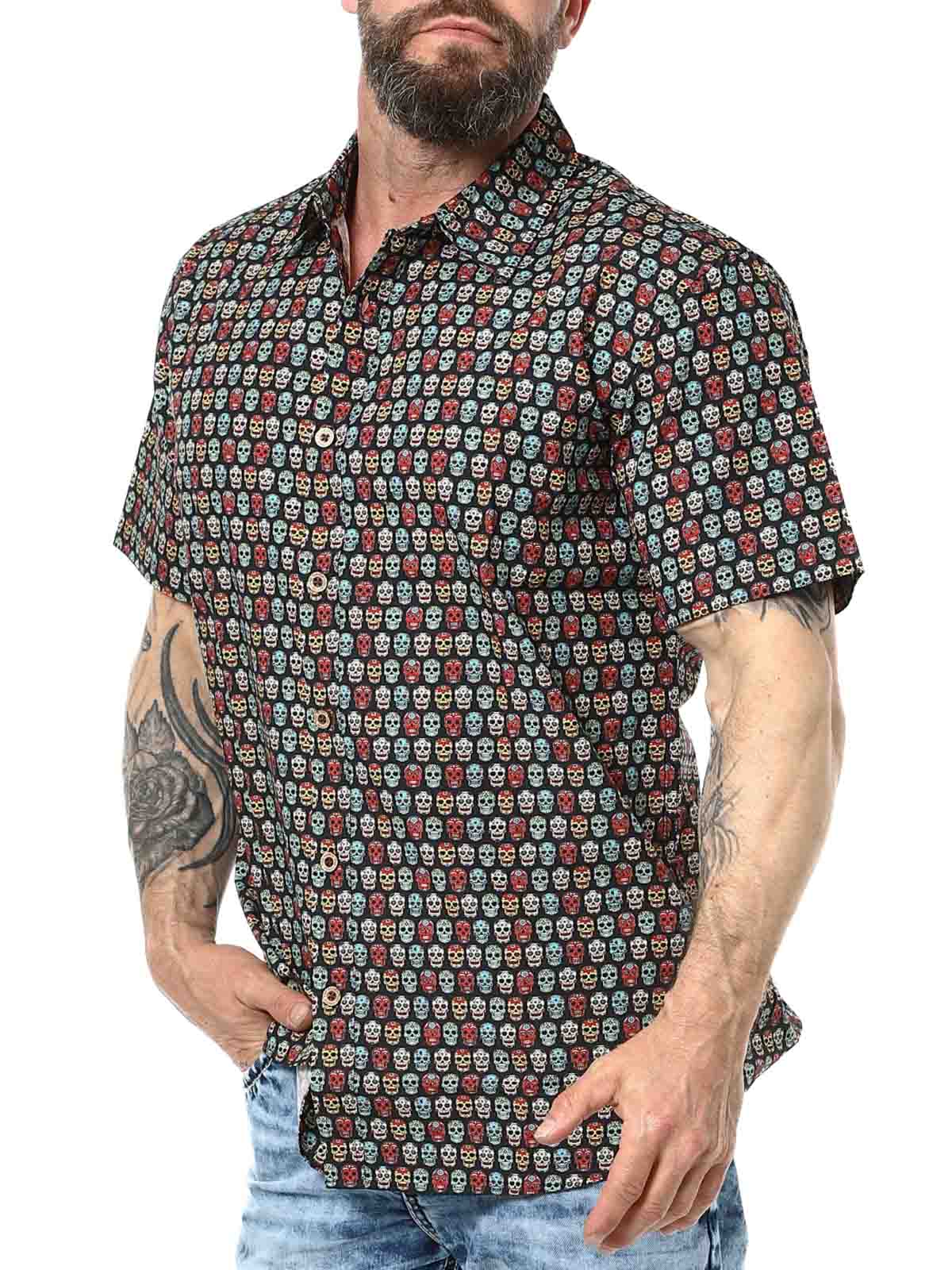 Color Skull short sleeve shirt_2.jpg