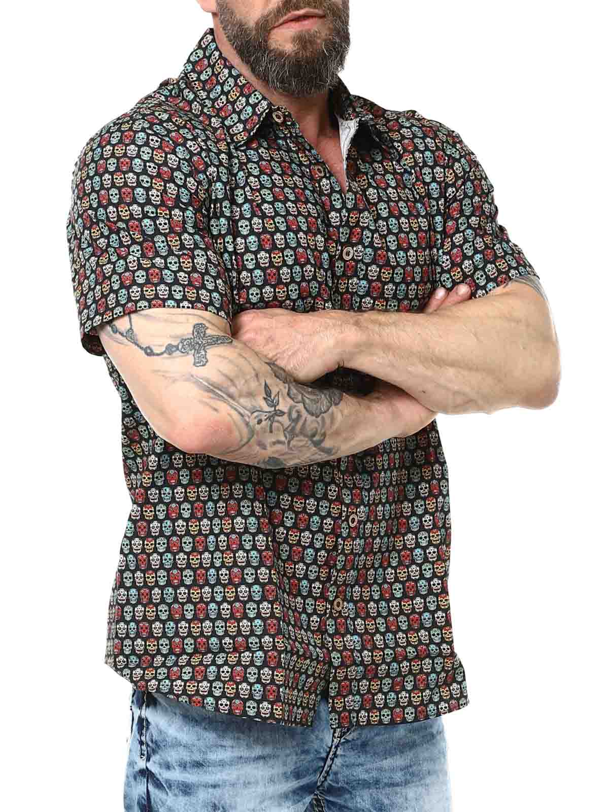 Color Skull short sleeve shirt_4.jpg