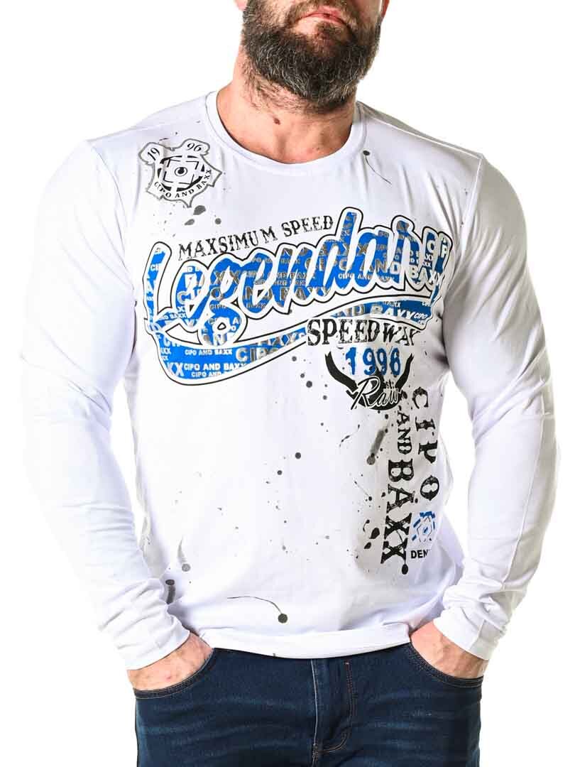 Speedway Cipo & Baxx Longsleeve - Hvit
