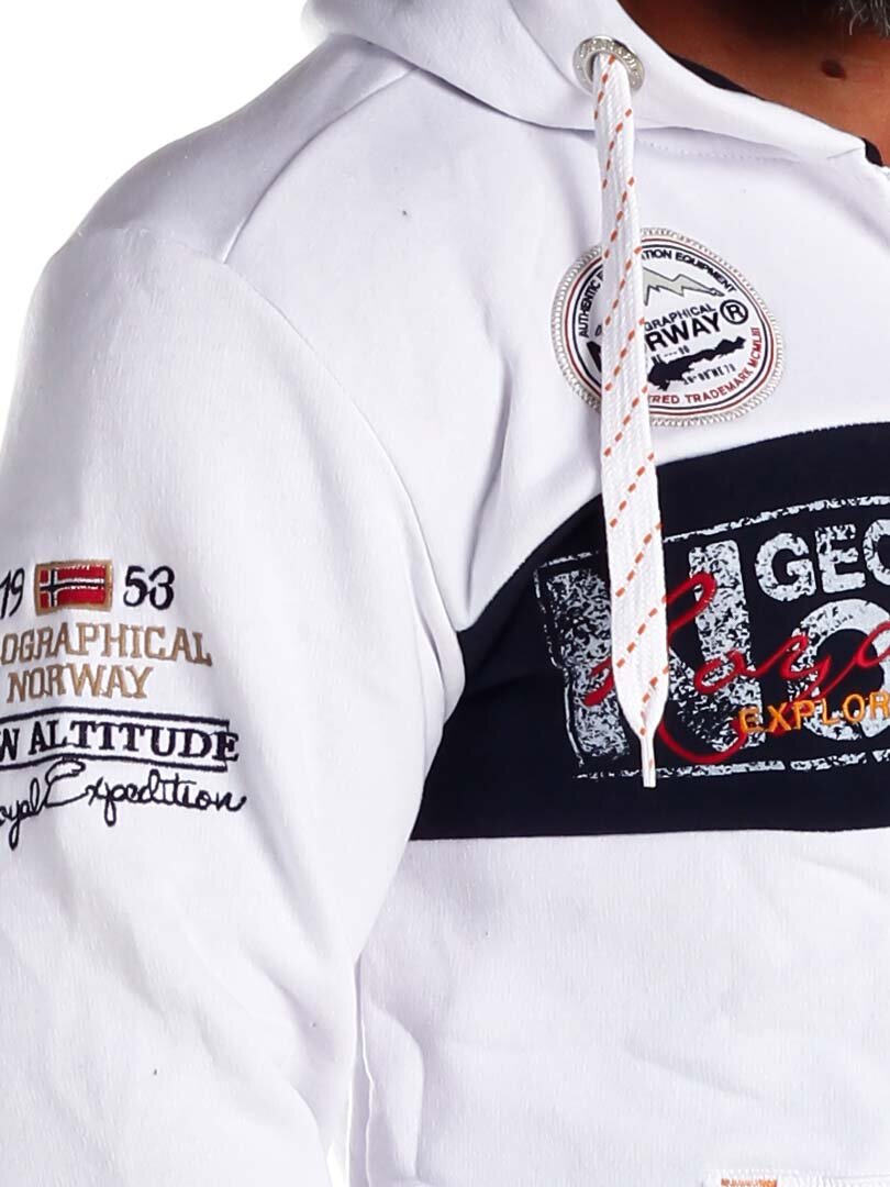 Geo Norway Hettegenser - Hvit