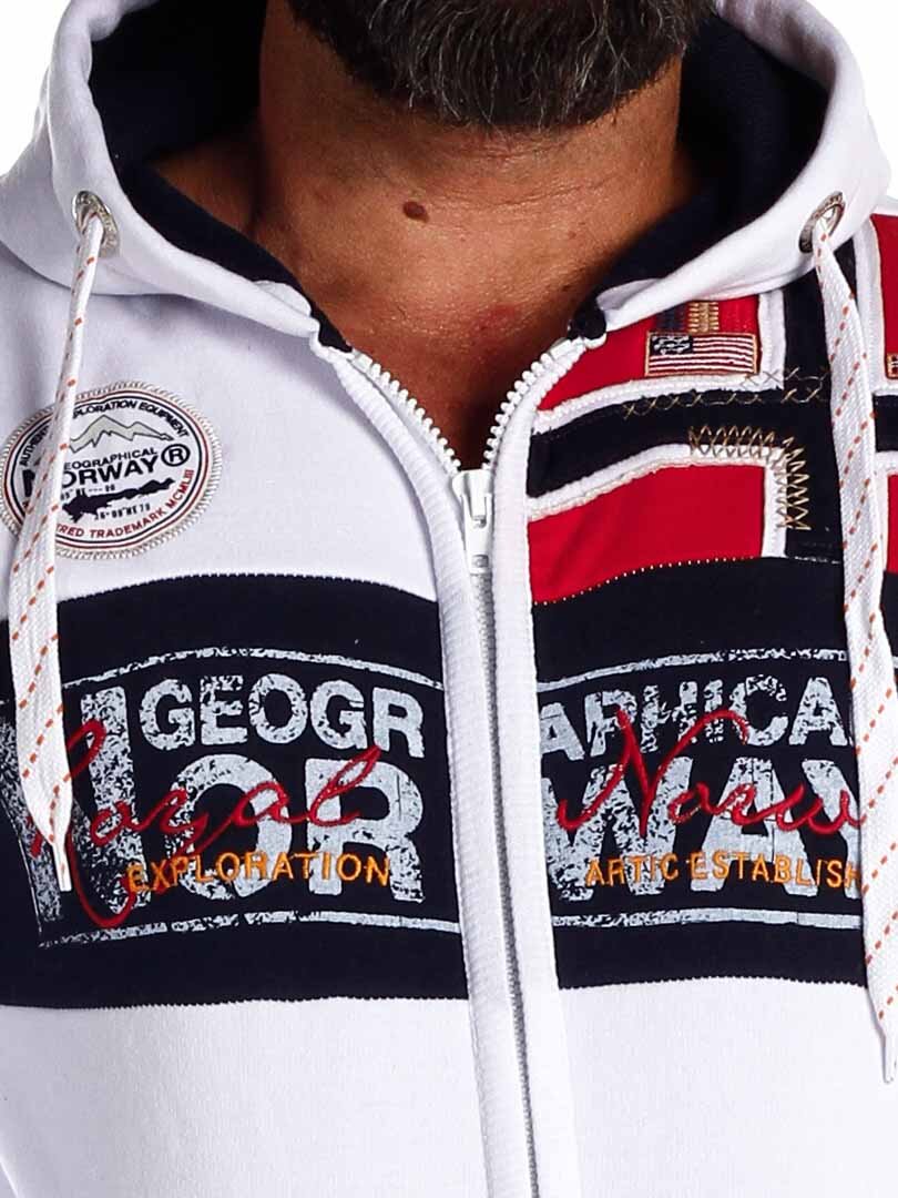 Geo Norway Hettegenser - Hvit