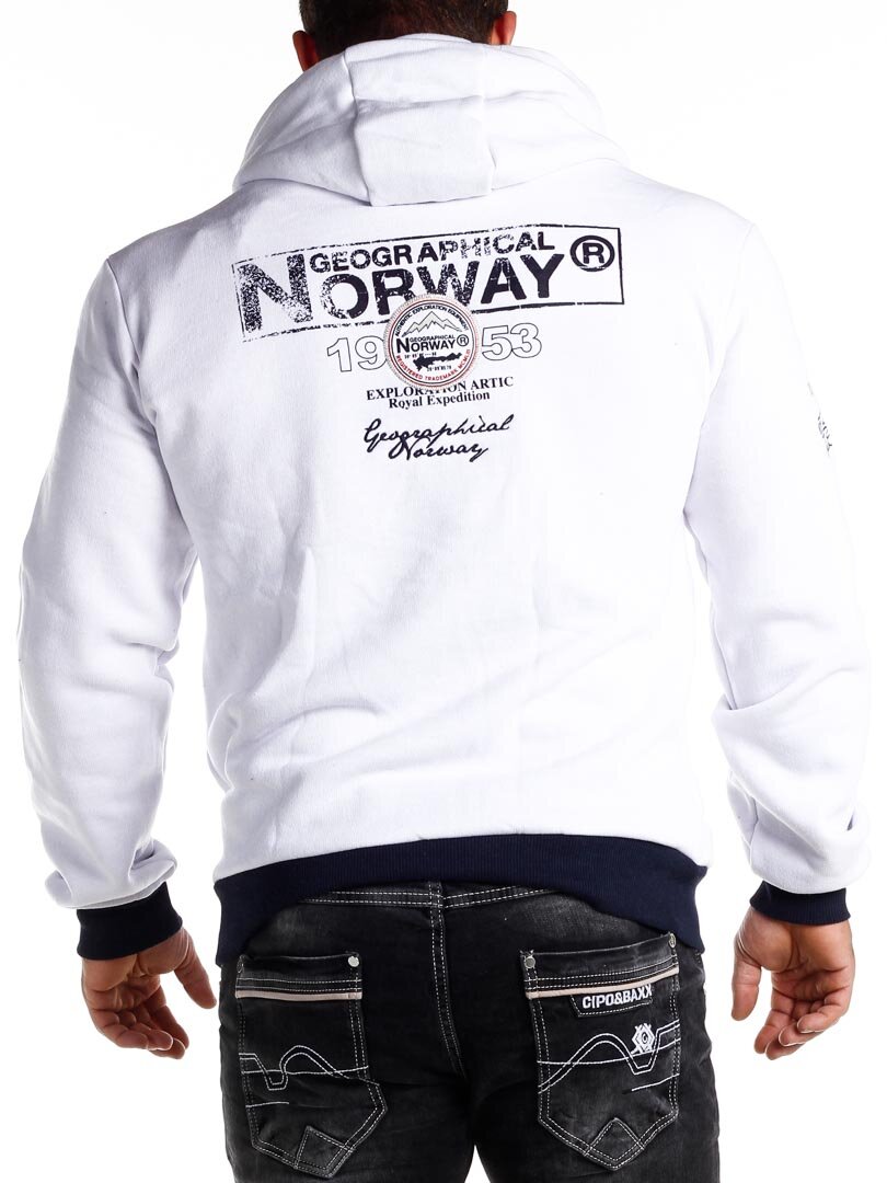 Geo Norway Hettegenser - Hvit