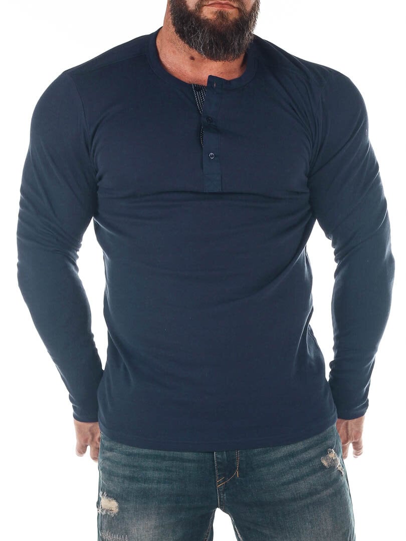 Jbs Grandad Longsleeve - Navy