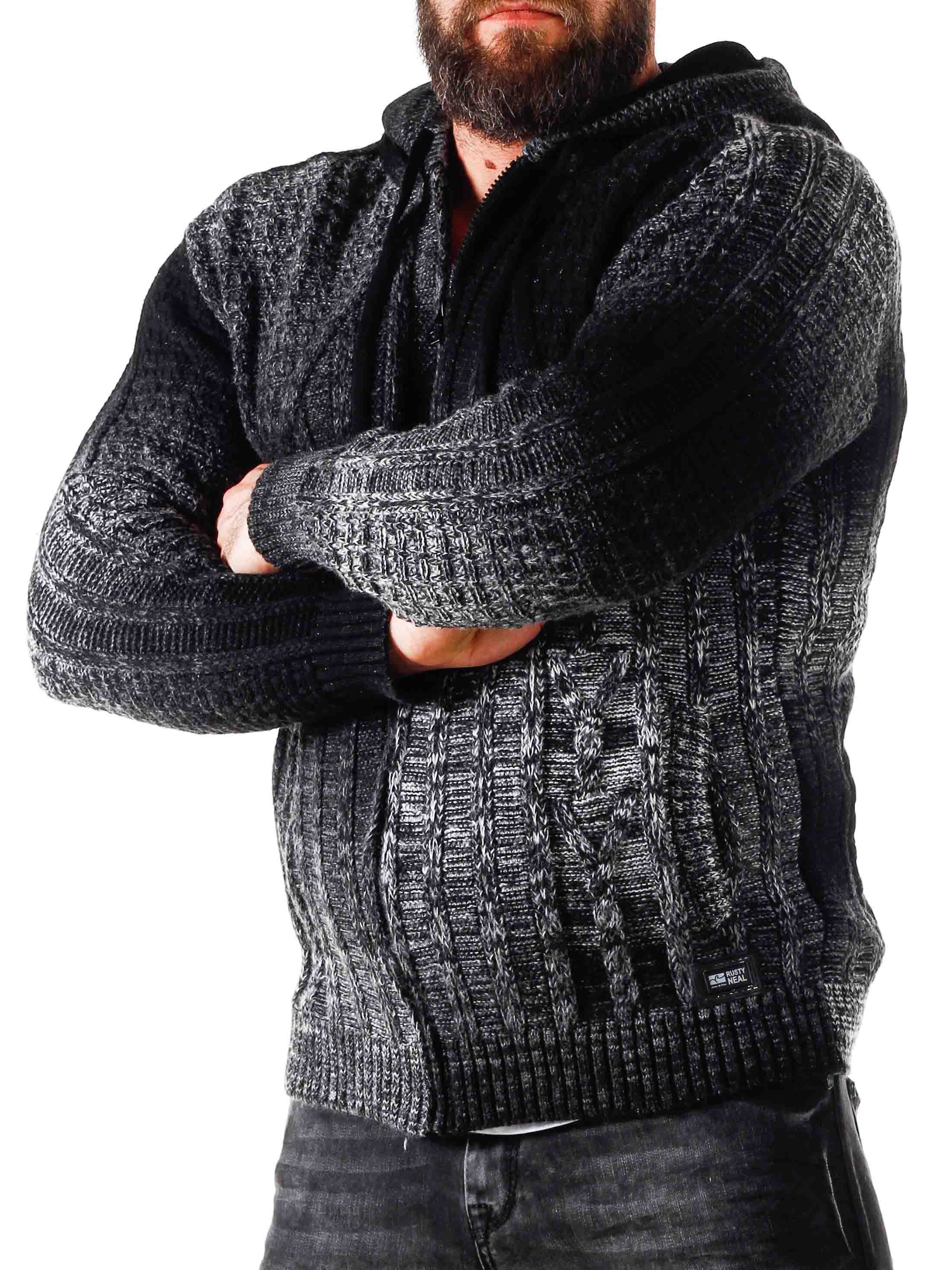 Cedric Stickad Genser - Svart