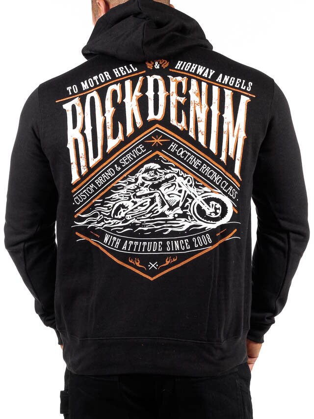RD Waco Biker Hettegenser - Svart