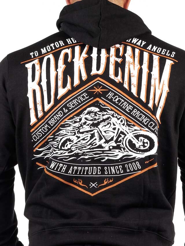 RD Waco Biker Hettegenser - Svart