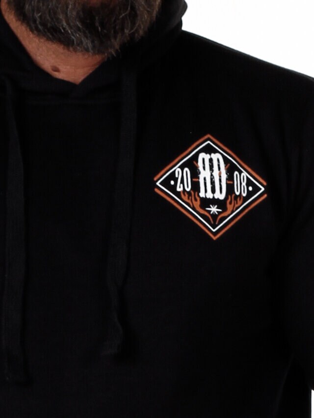 RD Waco Biker Hettegenser - Svart