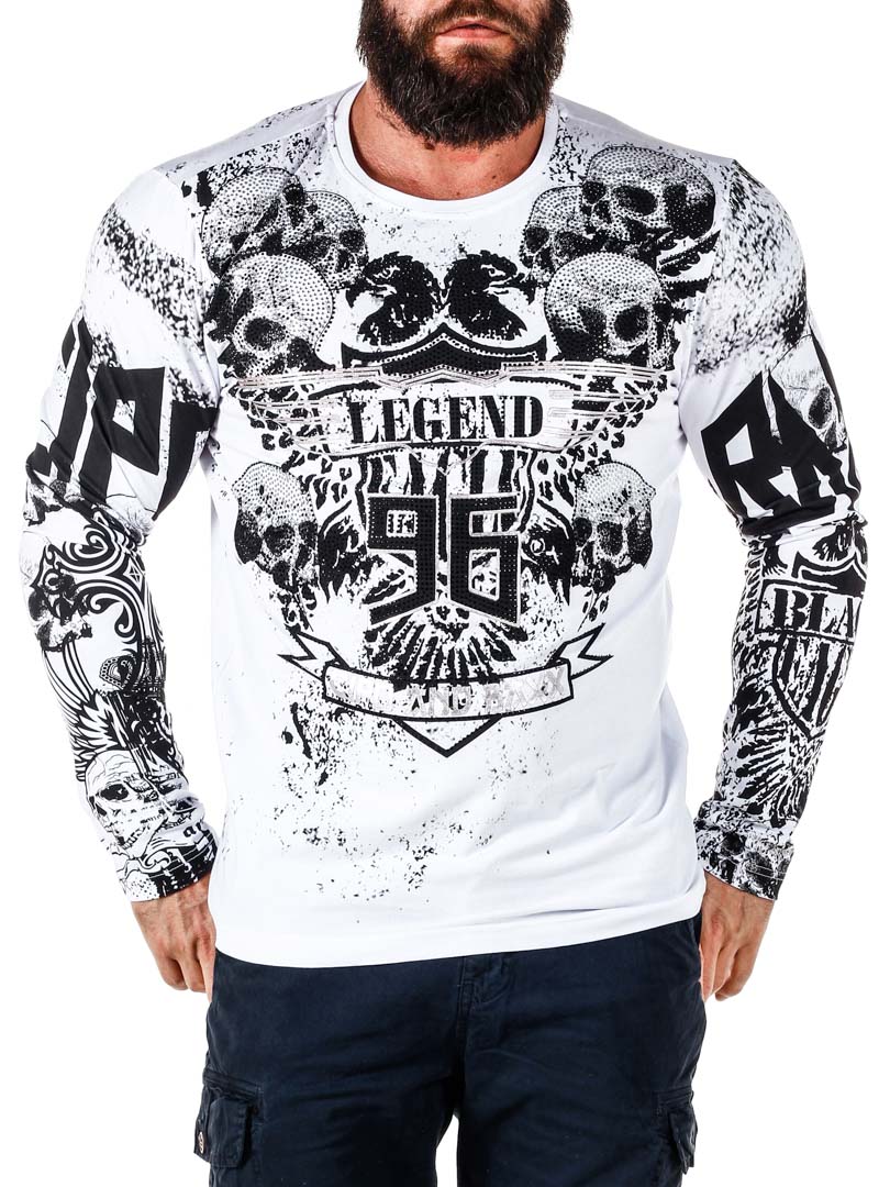 Legend Diamond Skull Cipo & Baxx Genser - White