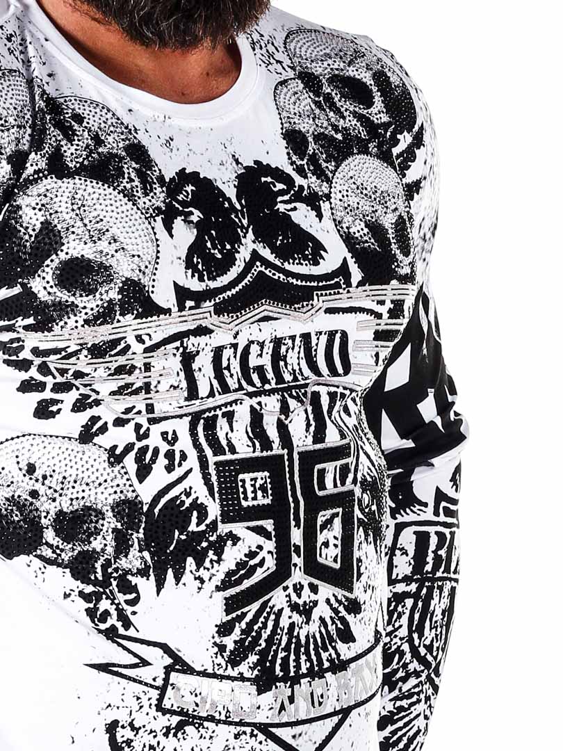 Legend Diamond Skull Cipo & Baxx Genser - White