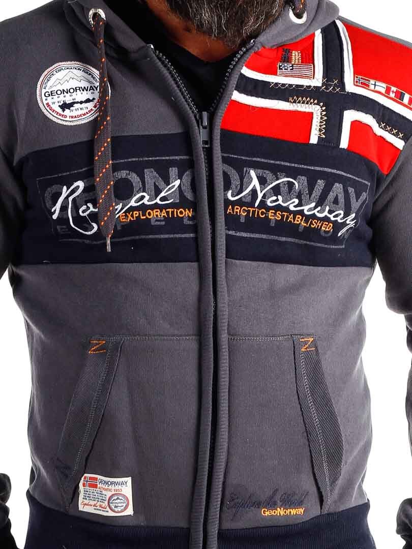 Geo Norway Hettegenser - Mørkegrå