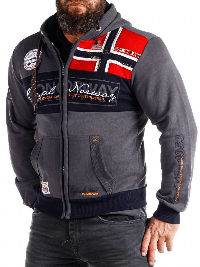 Geo Norway Hettegenser - Mørkegrå