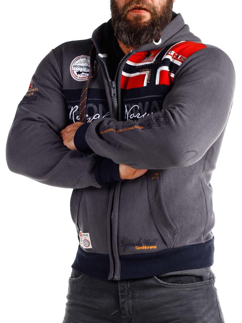 Geo Norway Hettegenser - Mørkegrå
