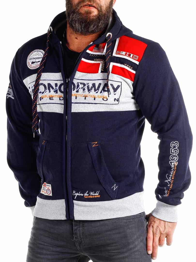 Geo Norway Hettegenser - Navy