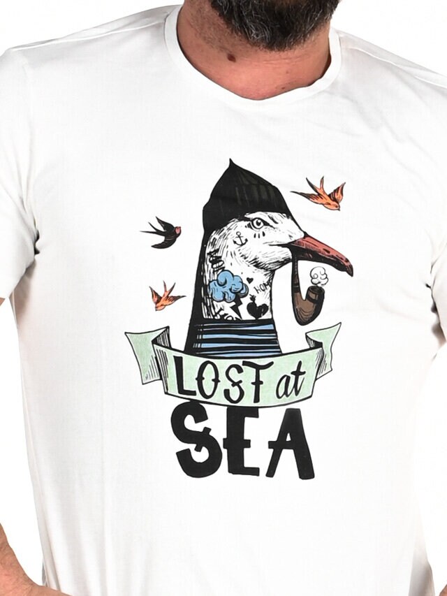 Lost At Sea Blend T-skjorte - Hvit