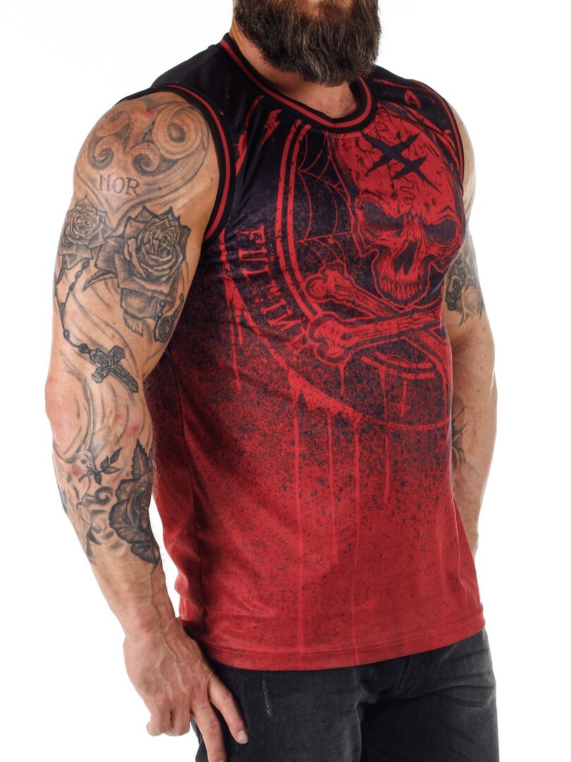 E-BLAZON VEST-black red (3)
