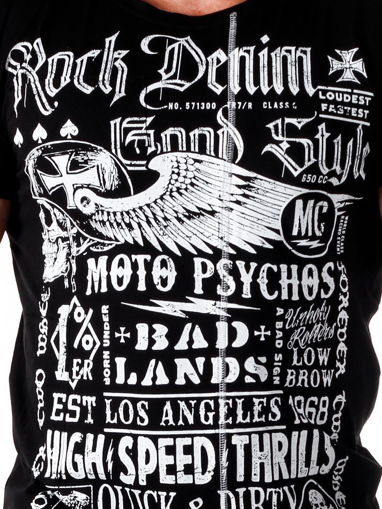 RD Moto Psychos T-skjorte - Svart