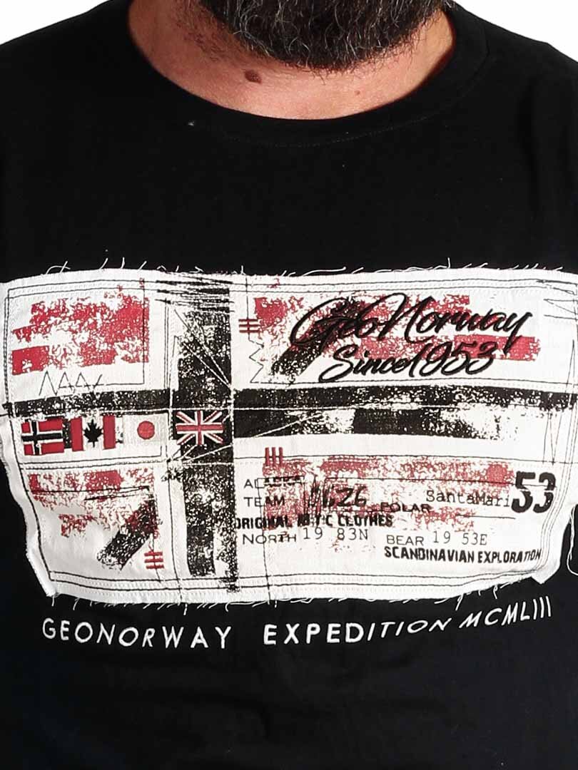 Bizau Geo Norway T-skjorte - Svart