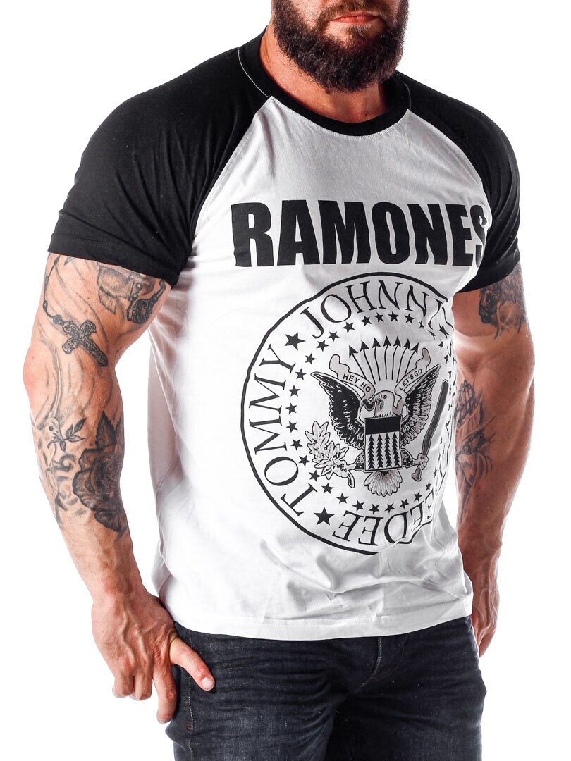 Ramones Circle T-skjorte - Hvit/Svart