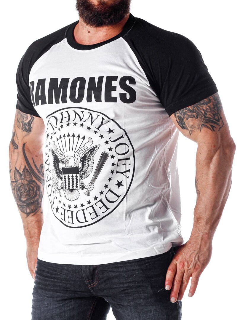 Ramones Circle T-skjorte - Hvit/Svart
