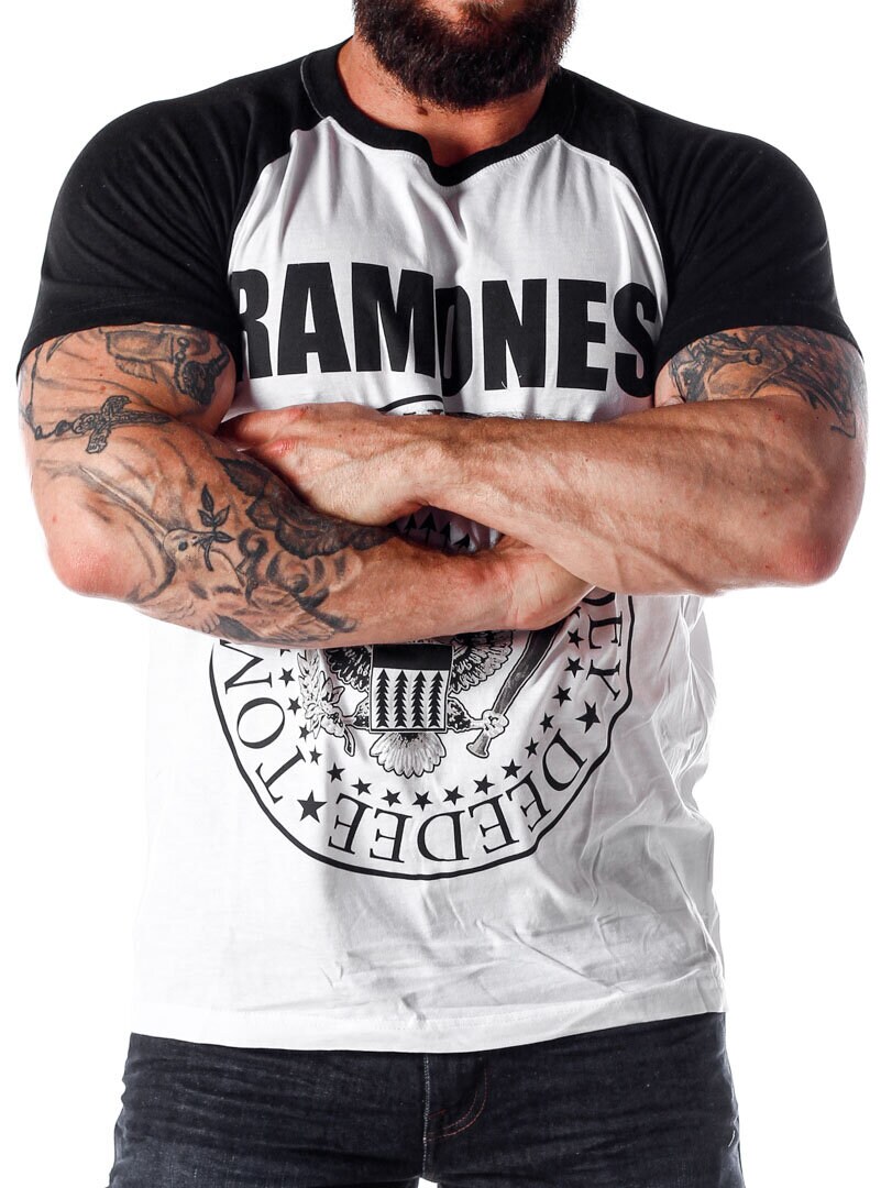 Ramones Circle T-skjorte - Hvit/Svart