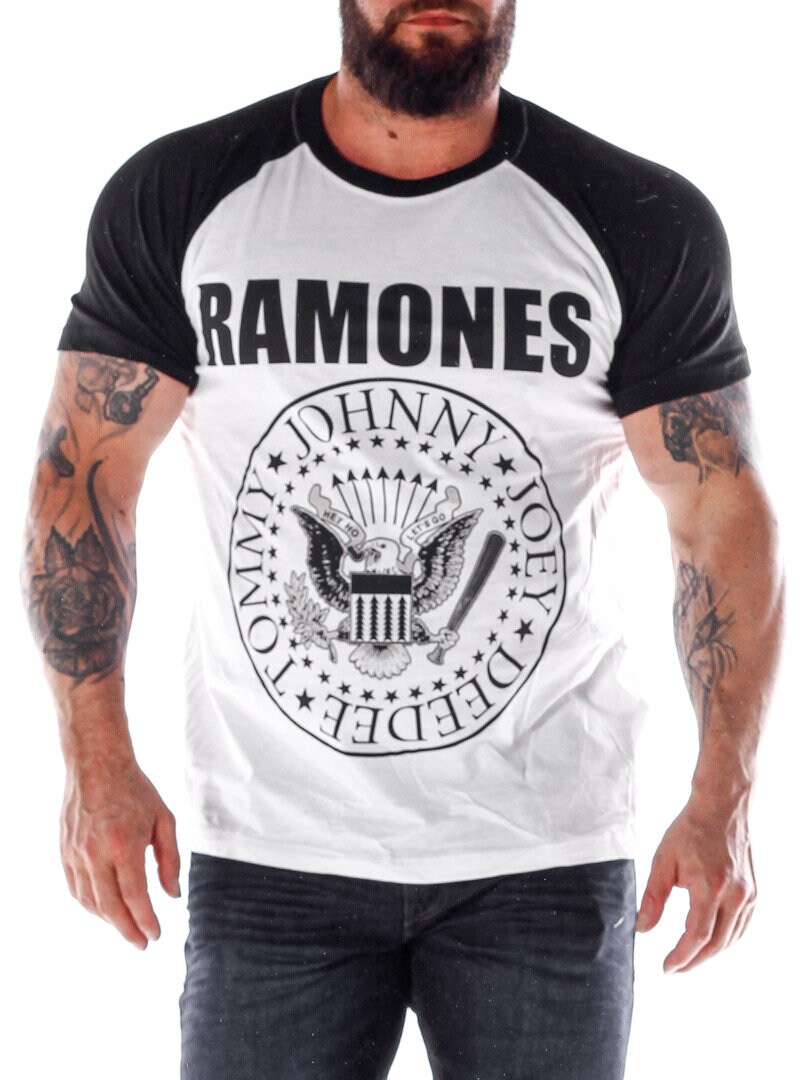 Ramones Circle T-skjorte - Hvit/Svart