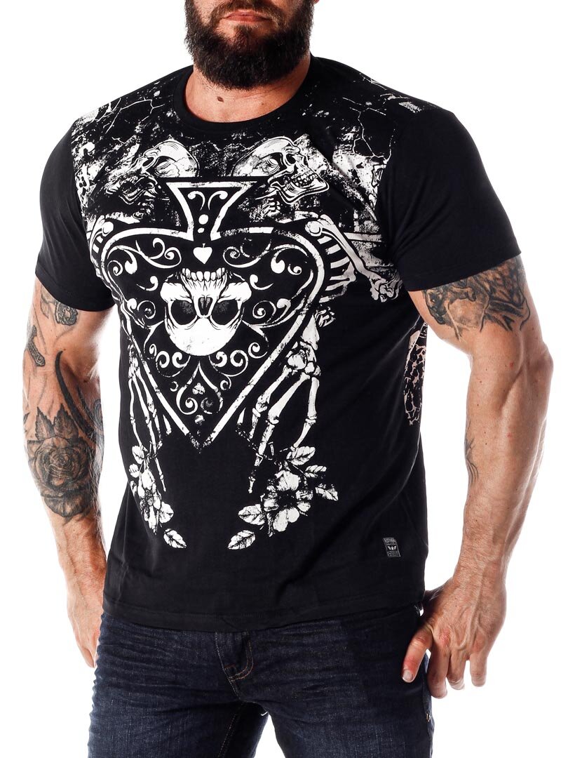 Skull Ace T-skjorte Svart